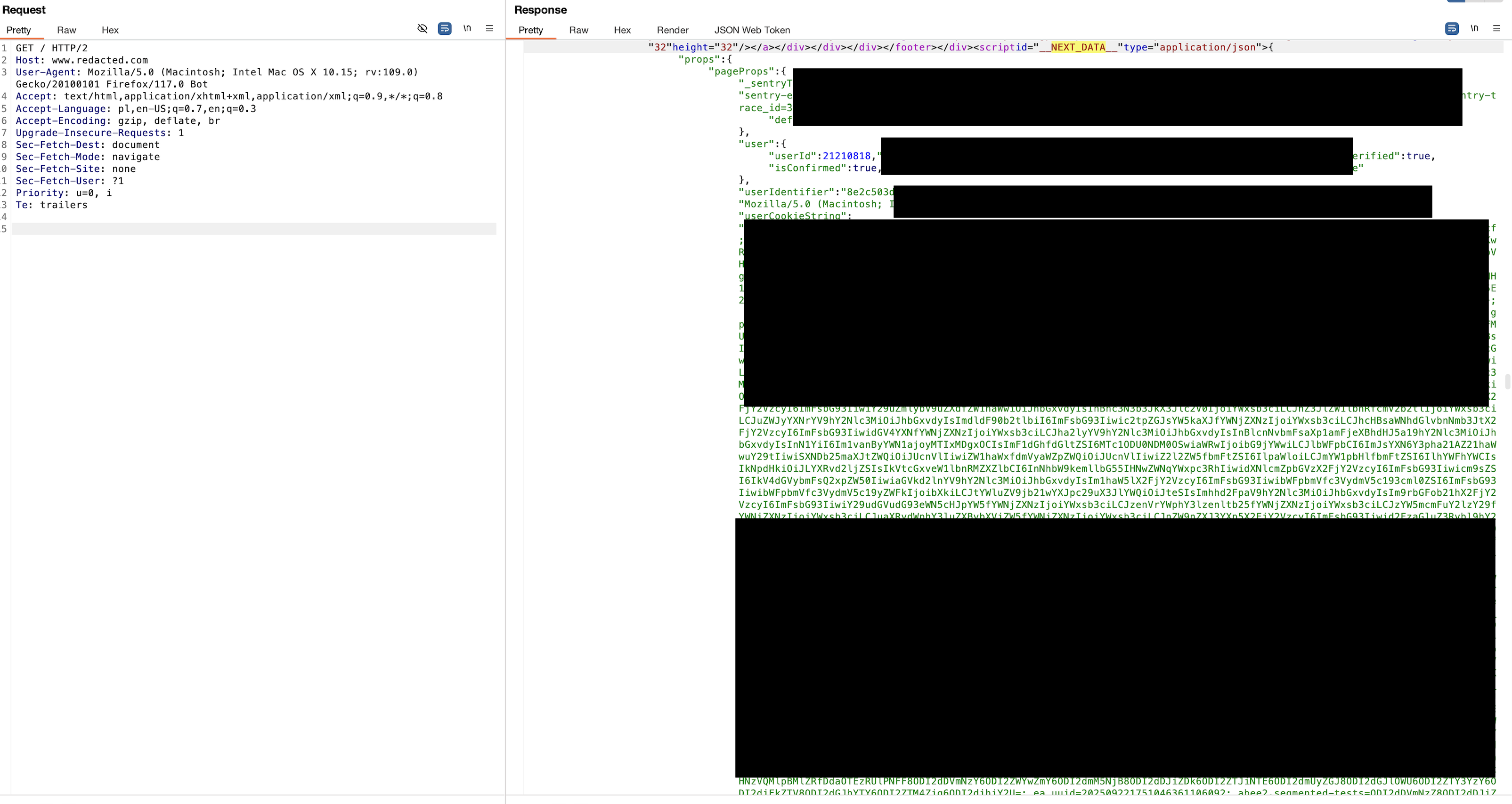 Nextjs pentest, a w zasadzie NEXT_DATA